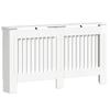 Radiator Cover High Gloss White 152 X 19 X 81.5 Cm