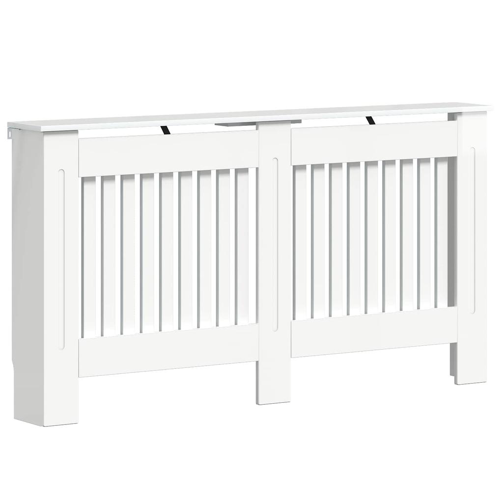Radiator Cover High Gloss White 152 x 19 x 81.5 cm