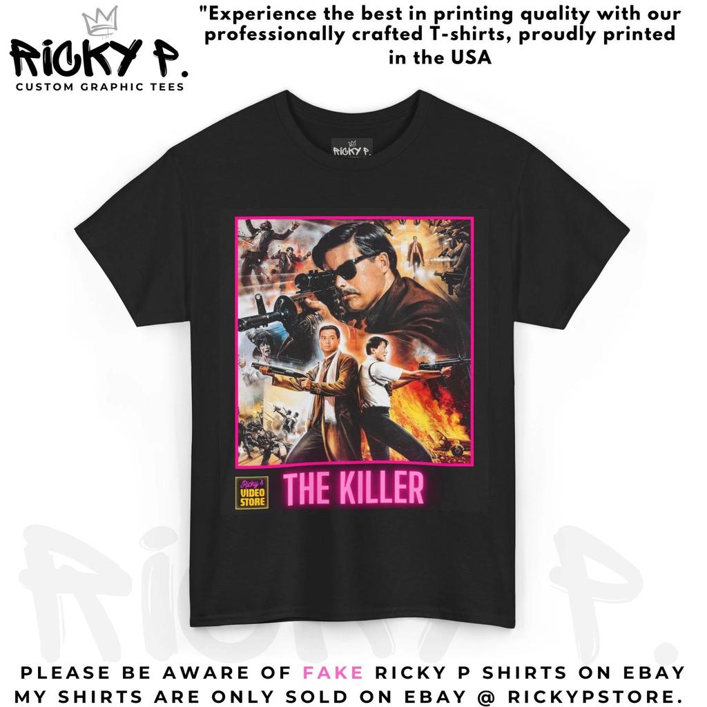 The Killer 100% Cotton T-shirt Mens Tees Top John Woo Chow Yun Fat Ricky P 100% Cotton T-shirt Mens Womens Tees Top