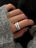 Minimalist Handmade Simple Black Zircon Dot Rings For Women Vintage Fashion New Jewelry Gift Party Birthday anillos