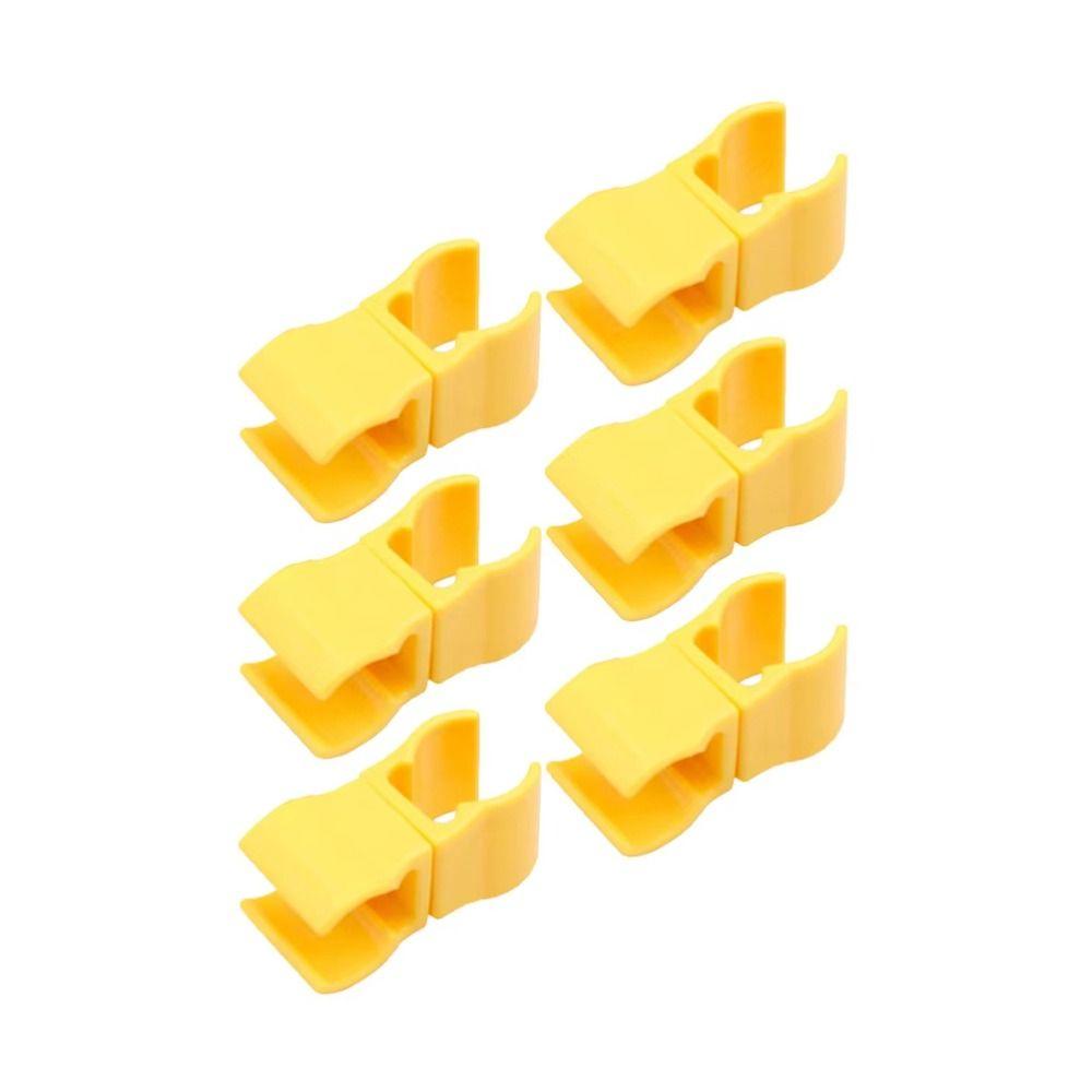 6Pcs Yellow Football Training Flag Pole Clip Football Training Obstacle Buckle  Outdoor
