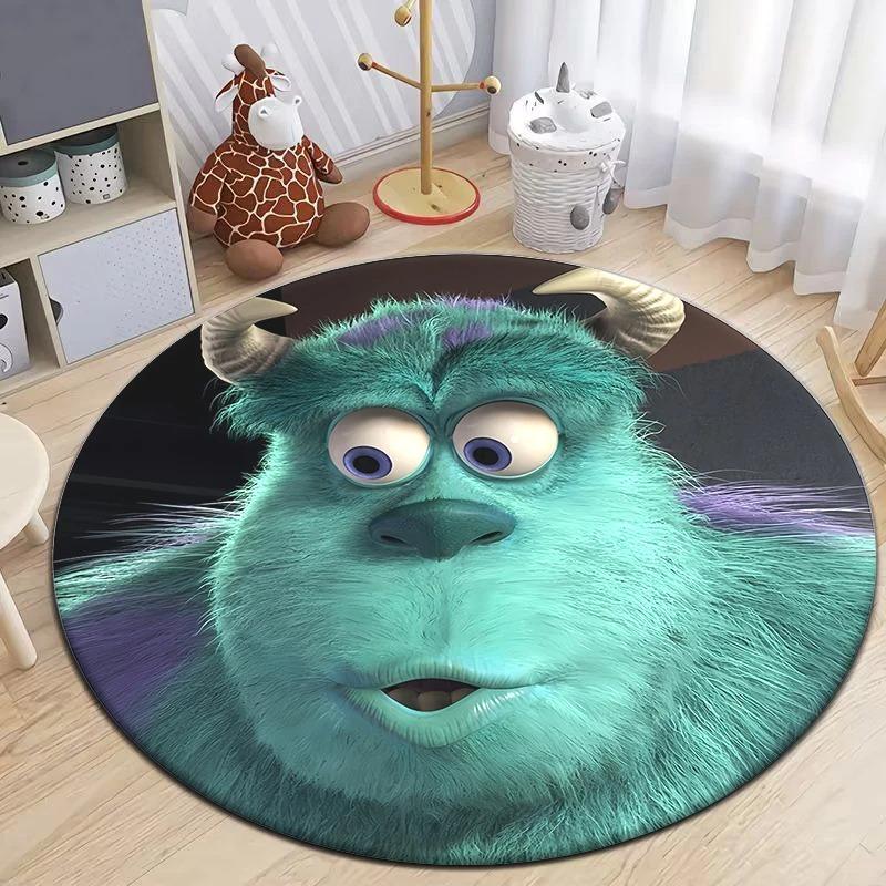  Disney Sullivan Monsters Inc Door Mat Cute Cartoon HD Printed Round Carpet Bedroom Balcony Sofa Entrance Home Decor Rug