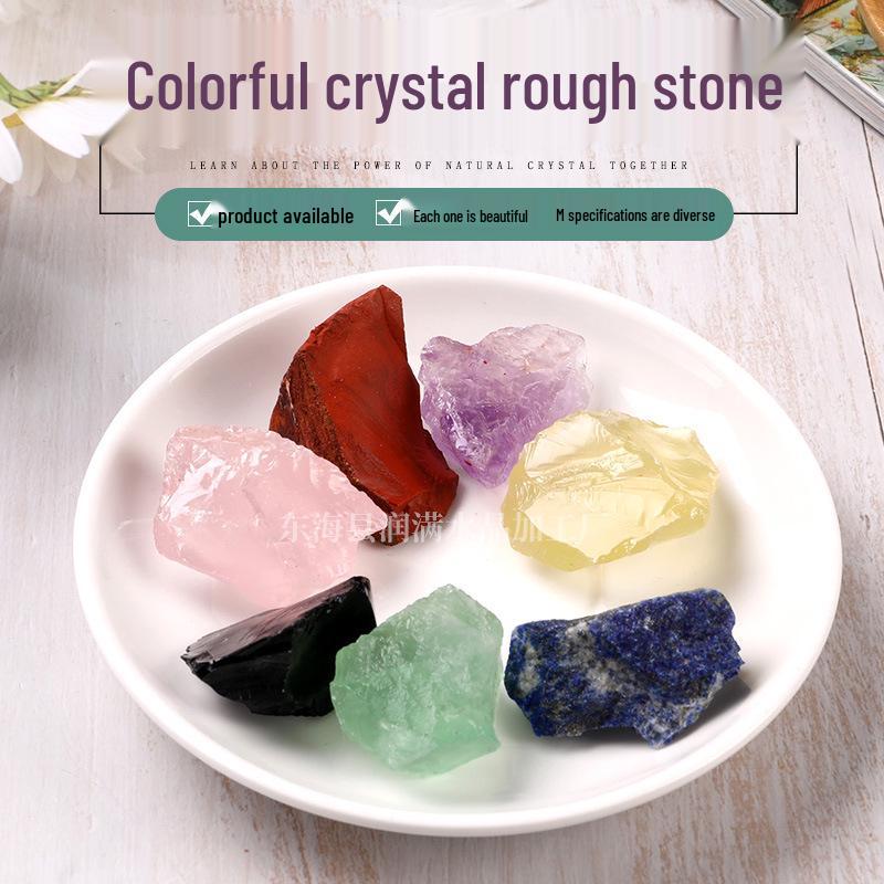 Семицветный кристаллический диффузорный камень Декор бонсай Set of 2-3CM естественный