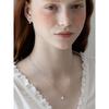 (925 Silver) One-Point Freshwater Pearl Pendant Necklace Nz2494
