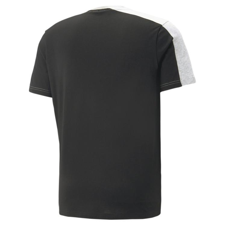 Puma Fashion Color Block Breathable Sweat-Absorbing Short Sleeve T-Shirt Men Tops Light-Mixed-Gray 673341-04