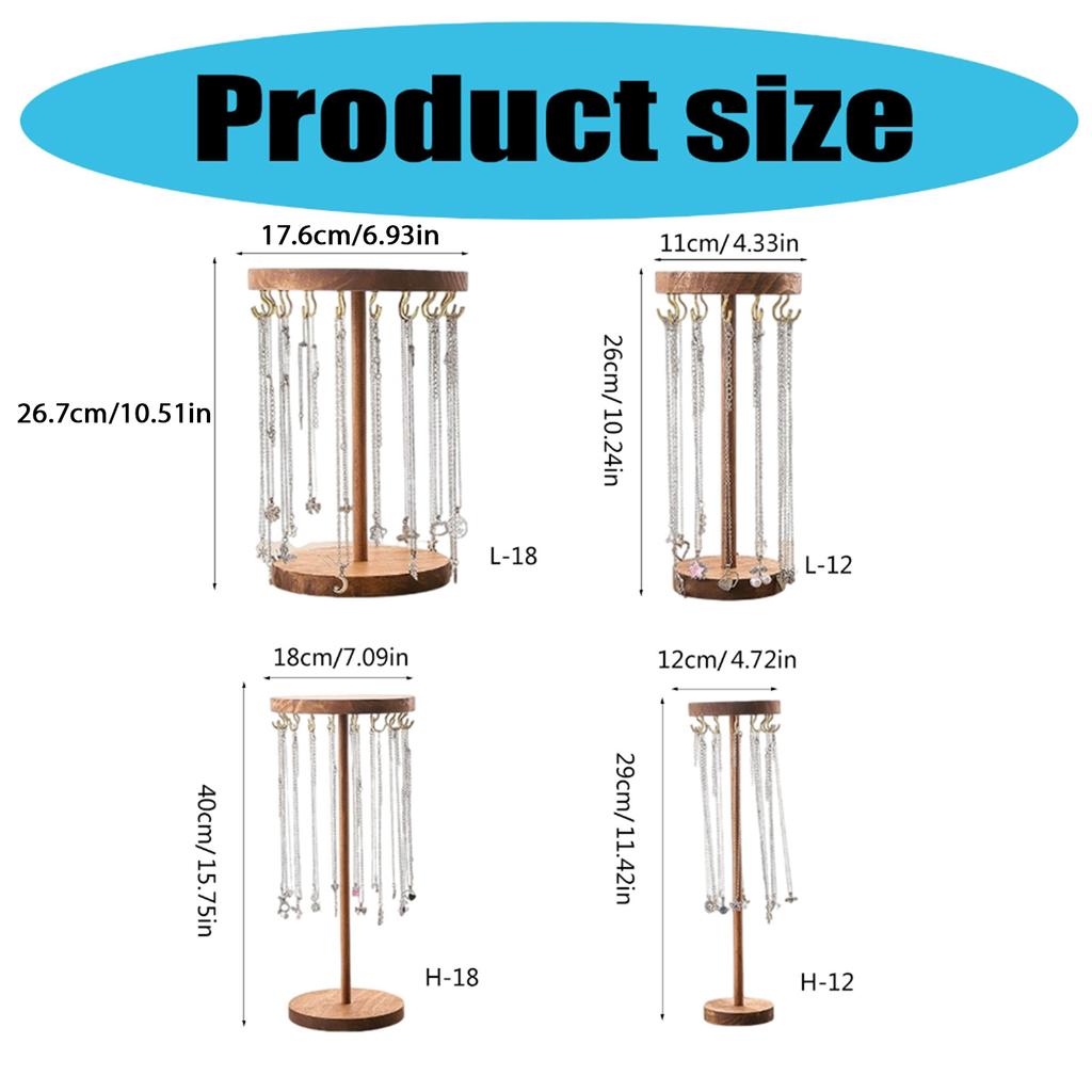 Jewelry Holder Necklace Stand Keychain Stand Wood Texture for Showcasing Necklace Earrings and Bracelet in Stores