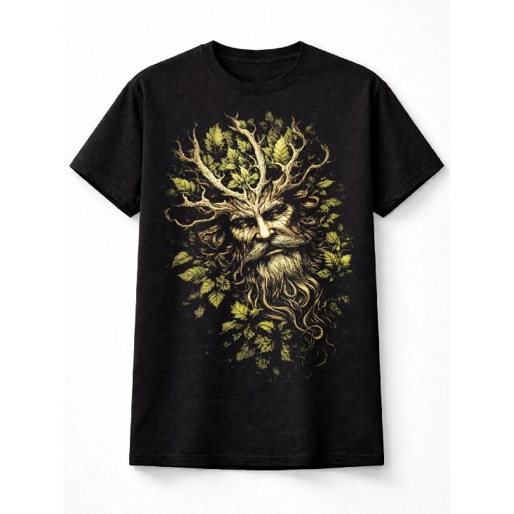 Green for Man Forest Spirit Pagan Nature Graphic Unisex T-Shirt Mythic S-5XL