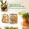 Wooden Staghorn Fern Installation Kit Solid Wood Staghorn Fern Rack Orchid Wall-Mounted Planter Home Decoration