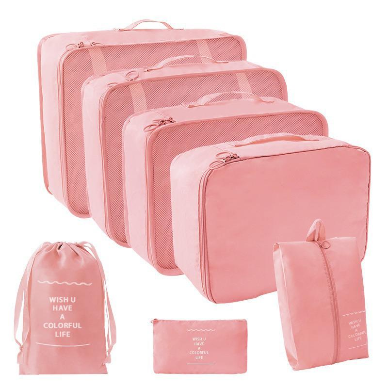 7-Piece Travel Storage Bag Set for Clothes and Underwear