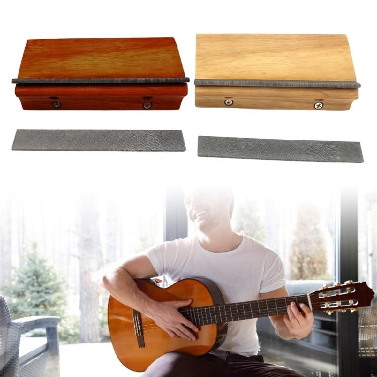 Fret Crown File 3/23/35 Degrees Precisions Guitar Repair Tool Wood Texture for Removing Burrs and Smoothing Fretboard