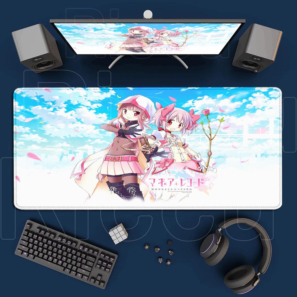 Mouse Pad Popular Puella Magi Madoka Magica Rubber Gaming Accessories Large XXL Laptop Keyboard Mat xMM Nonslip Antifray