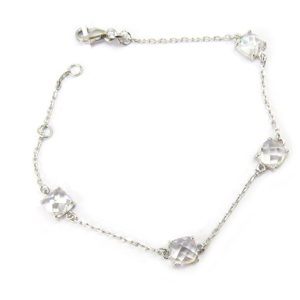 Les Trésors De Lily [K3386] - Silberarmband 'Unique' silberweiß (rhodiniert) - 6 mm