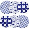 Chinco 6 Pieces Reble Bowl Covers Colorful Elastic Fabric Food Cover for Bowls Food Storage Container Kitchen Picnic (Fruit Style)