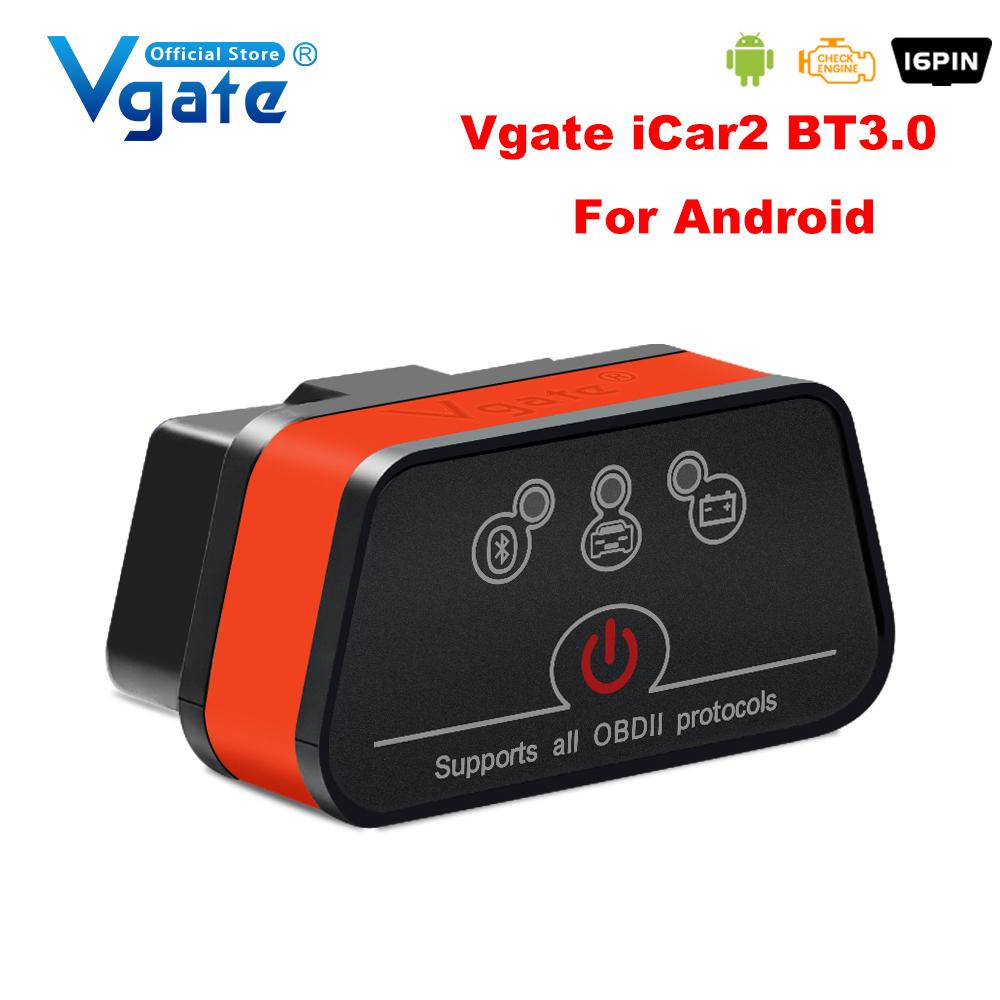 Vgate ICar2 ELM327 Car Diagnostic OBD 2 OBD2 Scanner Auto Tool ICar 2 Bluetooth 3.0 for Android Code Reader PK ELM327 V 1 5
