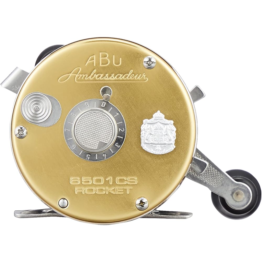 AbuGarcia Ambassadeur 6501CS Rocket Champagne Gold Left Hand Double Handle Fishing Reel