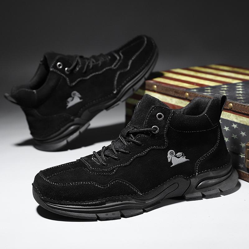 Buty outdoorowe casualowe z wysoką cholewką Skóra naturalna Męskie Odporne na zużycie Antypoślizgowe plus Size Buty męskie