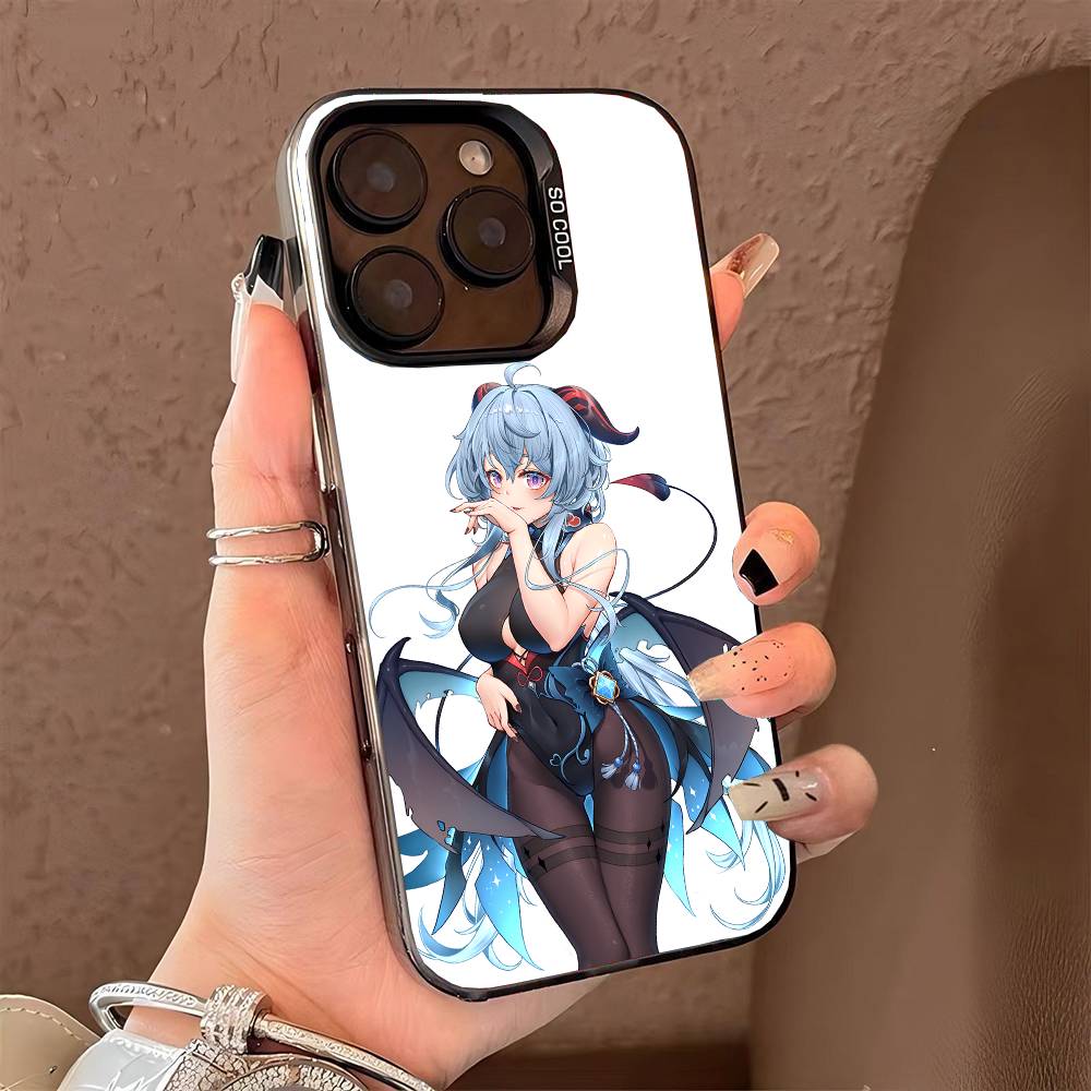 ganyu genshin impact  phone case for iPhone 17 17Air 16 15 14 13 12 11 Pro Max Plus Colorful Silver