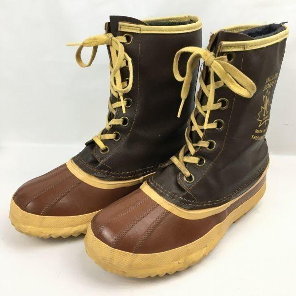 Sorel Vintage Canada Made Snow Boots with Liner Dark Brown Size 5/22.0cm(USED)