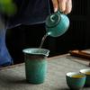 Japanese Style Kiln Baked Spearmint Teapot Ceramic Pot Simple Kung Fu Tea Set Ball Hole Filter Small Size Tea Maker Tea Kettle