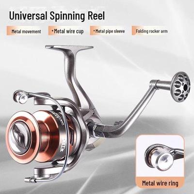 Mulineta de spinning integral metalică, din oțel inoxidabil, fără sudură, pentru lansare la distanță lungă - Mulineta de pescuit Luya