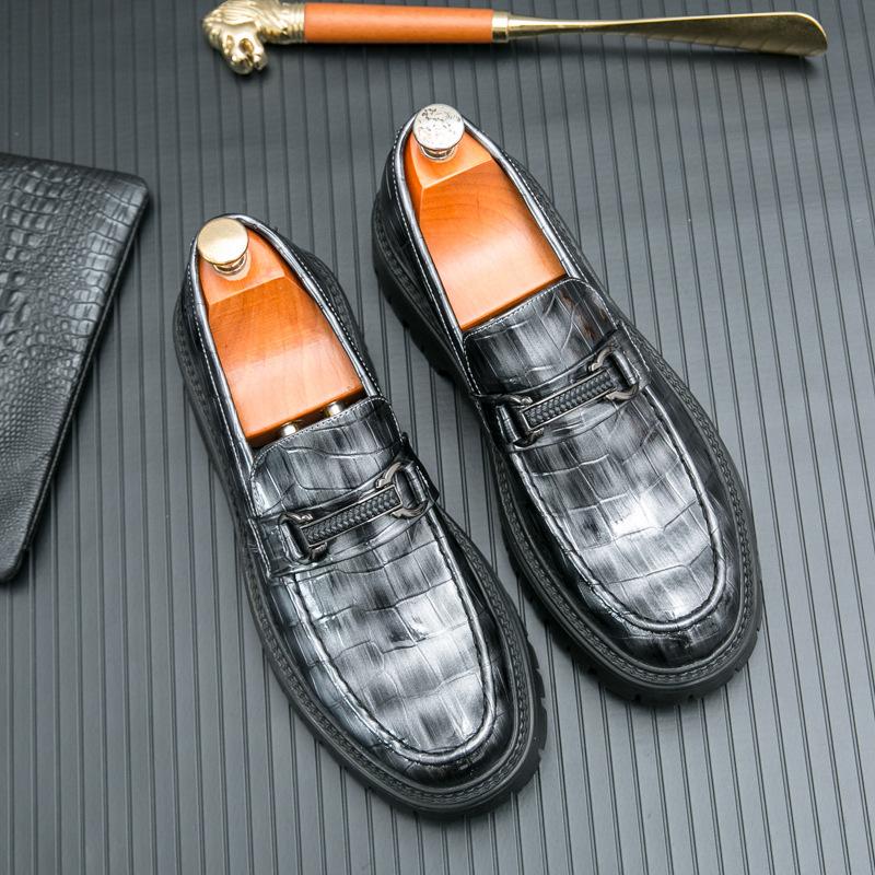 Neue Business-Halbschuhe im britischen Stil, Vier-Jahreszeiten-Einzelschuhe, modische Plateau-Fußschuhe, Bräutigam-Hochzeitsschuhe