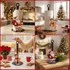 Wooden Kitchen Roll Dispenser Christmas Paper Towel Holder Decorative Vertical Dispenser Festive Countertop Stand Stable Weighted Base Organizer for