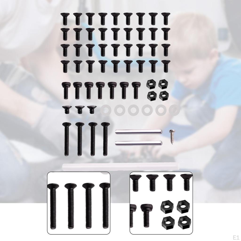 1: 28 RC Car Hardware Set, W/ PTFE Tube, DIY Enthusiasts Components for Chassis Assembly Screw Kit
