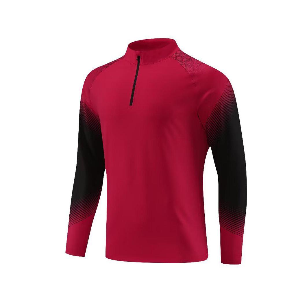 Unisex Autumn-Winter Football Training Half-Zip Jacket & Jersey Set