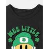 European Sizes Little Hooligan Lettering & Biere Print T-Shirt | Irish-Themed Round Neck Tee For, Spring Summer Casual Wear, Machine Washable