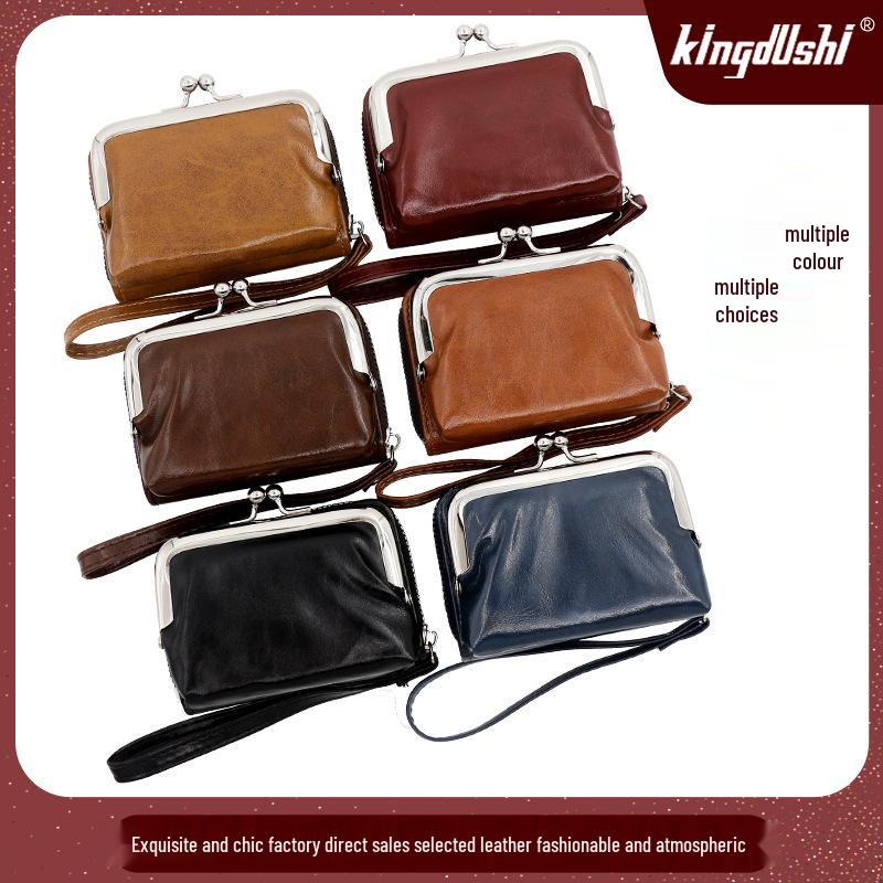 Retro PU Leather Women's Wallet with Coin and Card Holder, Buckle Closure, and Multi-Card Slots