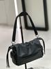 Women's Nappa Cowhide Cloud Crossbody Bag – Versatile 21cm Underarm Shoulder Bag in Wine Red/Black