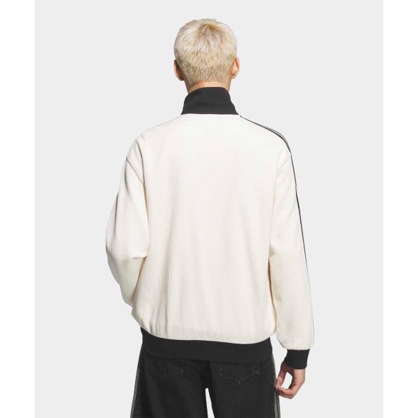 adidas Originals Waffle Zip Stripe Logo Loose Long Sleeve Jacket Unisex Jackets KQ6864