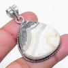 Natural Calcite Agate Gemstone 925 Sterling Silver Jewelry Pendant 1.77" AP-14747