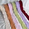 10 Yards Fishtail Yarn Ribbons Gift Wrapping Bouquets 2.5Cm Chiffon Ribbon Wave Edge Pleated Diy Decor