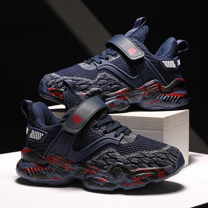 New Kids Shoes Boy Sneaker Knit Platform Breathable Summer School Children Sports Shoes Fashion Tennis Shoes for Boy