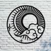 Metal Wall Art Sun Moon Stars Hooks Outdoor Garden Decor Gift