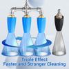1 PC 4000 PSI Triple Turbo Nozzle Pressure Washer 360° Rotating with 1/4" Quick Connector 2.0 Orifice 3-in-1 Metal Nozzle for
