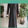 Elegant British Style Long Dress With Button Collar For Casual Office Wear