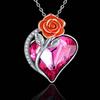 Κρεμαστό κολιέ ζιργκόν τριαντάφυλλο σε σχήμα καρδιάς Δώρο γυναικείο κόσμημα