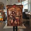 1PC Xena Warrior Print Flannel Blanket, High quality Comfortable for All Seasons, Home Decor, Warmth and Comfort, Perfect for Christmas Gifts252