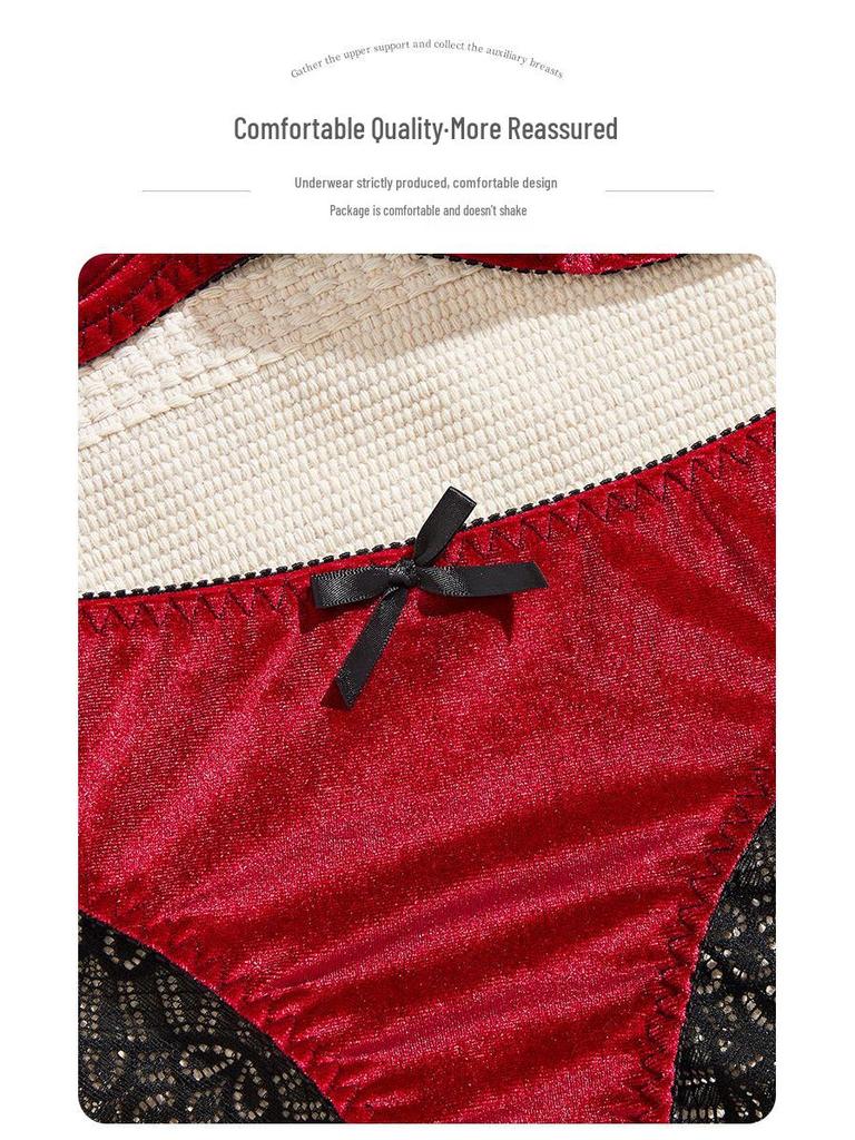 Set Reggiseno Sexy Europeo e Americano - Minimizzante per Seno Abbondante, Anti-Caduta, Ultra-Sottile Lingerie Francese Due Pezzi.