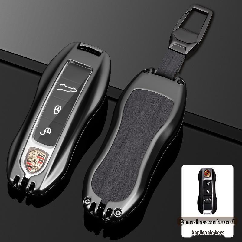 Porsche Macan, Cayenne, Panamera, 718/911 Full Wrap Key Shell Case & Chain