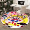 1pc Sailor Moon Anime Cartoon Design Round Carpet for Office Chair Mat, NonSlip Rug Suitable for Home Decor, Living Room, Bedroom