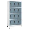 VidaXL Locker Cabinet Light Grey and Dark Grey 90x45x180 Cm Steel 339819