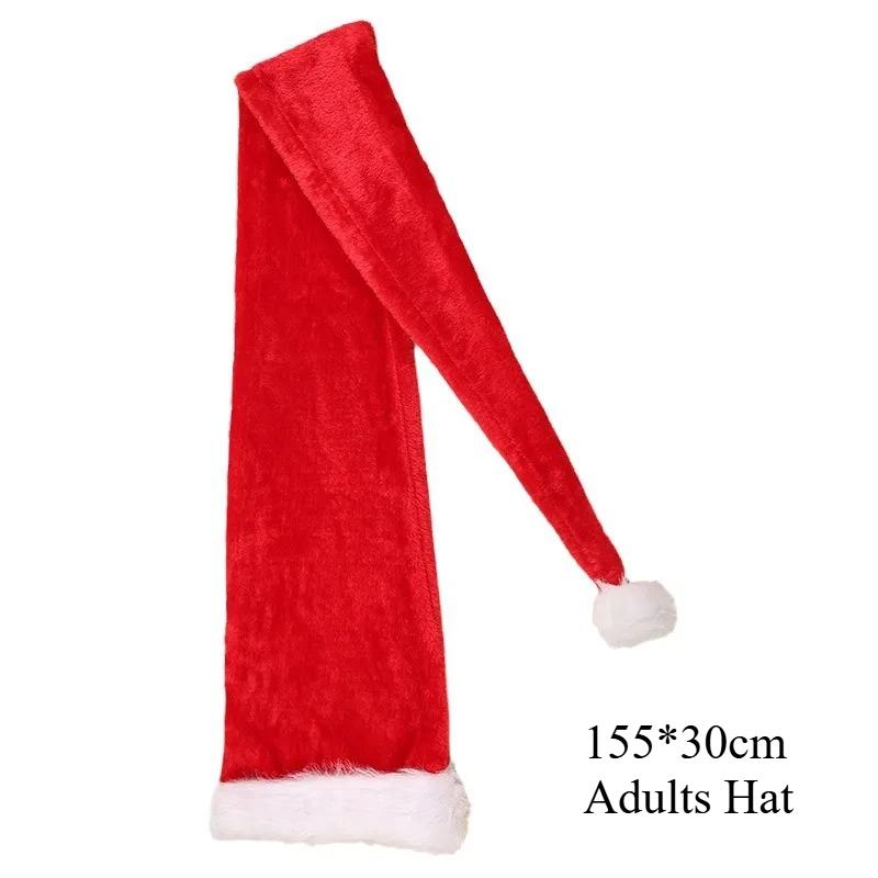 

Super Long Santa Hat for Adults – Christmas Xmas Party Accessory Cap Festive Costume Prop New Year Holiday Gift 155-30cm
