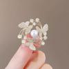 Elegant Wreath Flying Butterfly Brooches For Women  Pearl Pins Female Coat Corsage Trendy Brooch Party Wedding Gift KTJ