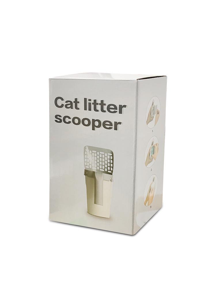 Cross-Border Cat Litter Scoop with Garbage Bag Set - Detachable Pet Cleaning Tool