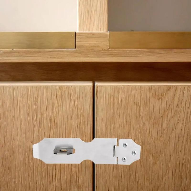 New Padlock Clasp Door Lock Anti Theft Buckle Hardware Window Staple Hasp Staple Stainless Steel Shed Latch 2/3/4/5inch Comes With Free Screws