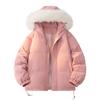 Hooded Cotton Jacket Thickened Warm Fur Collar Short Fashion Versatile Multi-color Bread Clothes