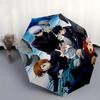 1 Stück Jujutsu Kaisen Anime-Charaktere Regenschirm Automatisches Öffnen/Schließen, Tragbares 3-fach Design, 8-Speichen Eisenrahmen Outdoor-Regenschirm, Perfektes Geschenk für F